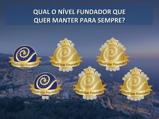 QUAL O NÍVEL FUNDADOR QUEQUAL O NÍVEL FUNDADOR QUE
QUER MANTER PARA SEMPRE?QUER MANTER PARA SEMPRE?
 