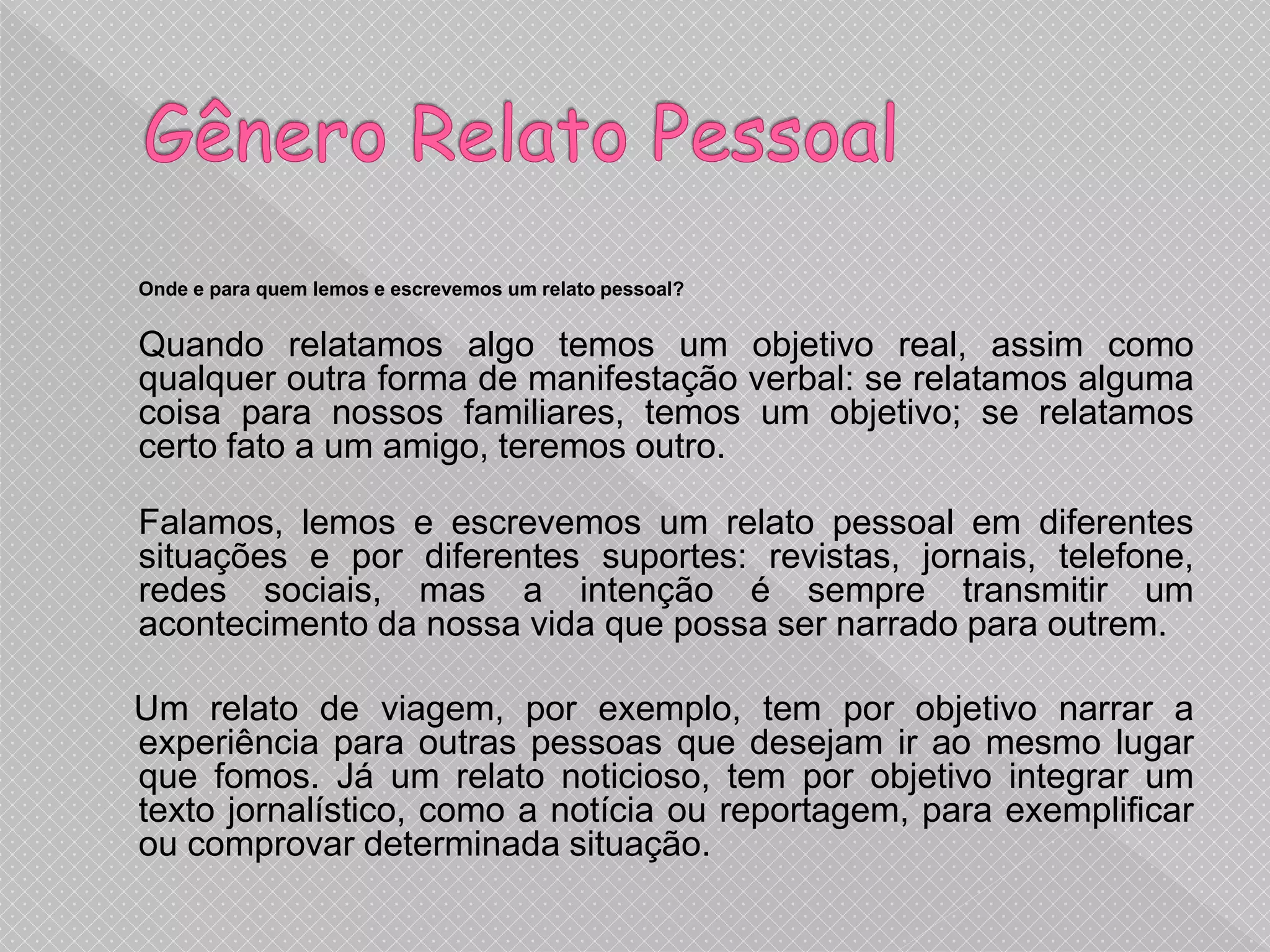 Relato | PPTX