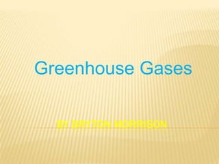 Greenhouse Gases

  BY BRYTON MORRISON
 
