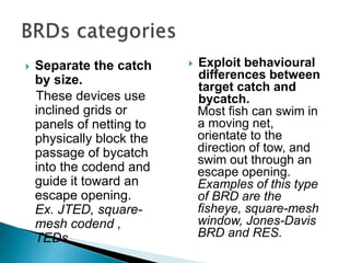 Bycatch Net Examples Bycatch Reduction Devices | PPTX