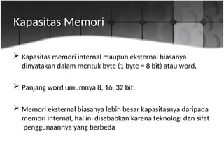 topik ke 12 Tentang MEMORY (RAM dan ROM) | PPT