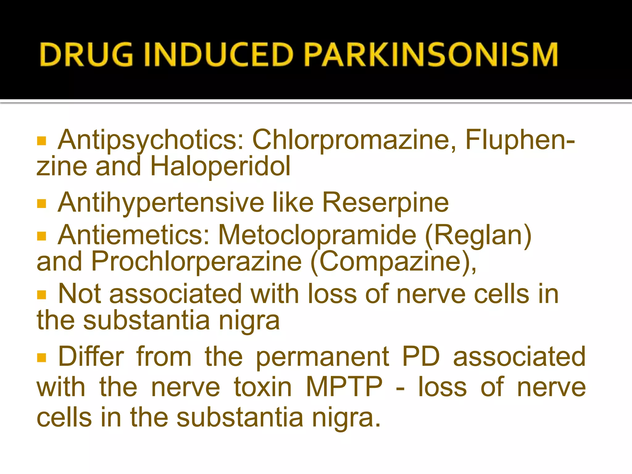 Compazine Pathway ANTIPARKINSON DRUG By Dr.shaila | PPTX