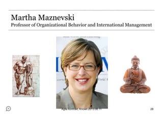 Martha Maznevski
Professor of Organizational Behavior and International Management
28Agila kontrakt, Knowit 2013.06.11
 