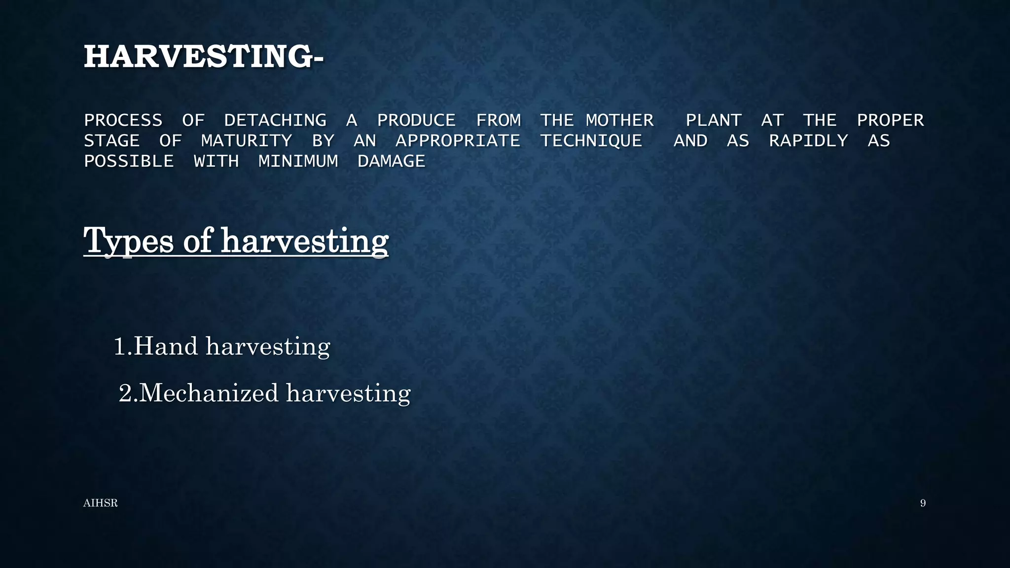 Basic Post Harvest Technologies of fruits and vegetables PPT