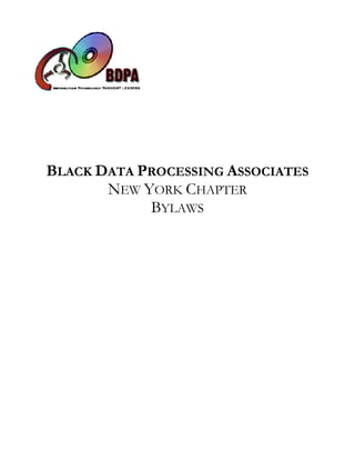 BLACK DATA PROCESSING ASSOCIATES
       NEW YORK CHAPTER
            BYLAWS
 