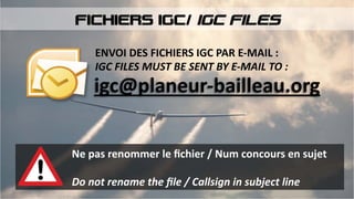 FICHIERS IGC/ IGC FILES
