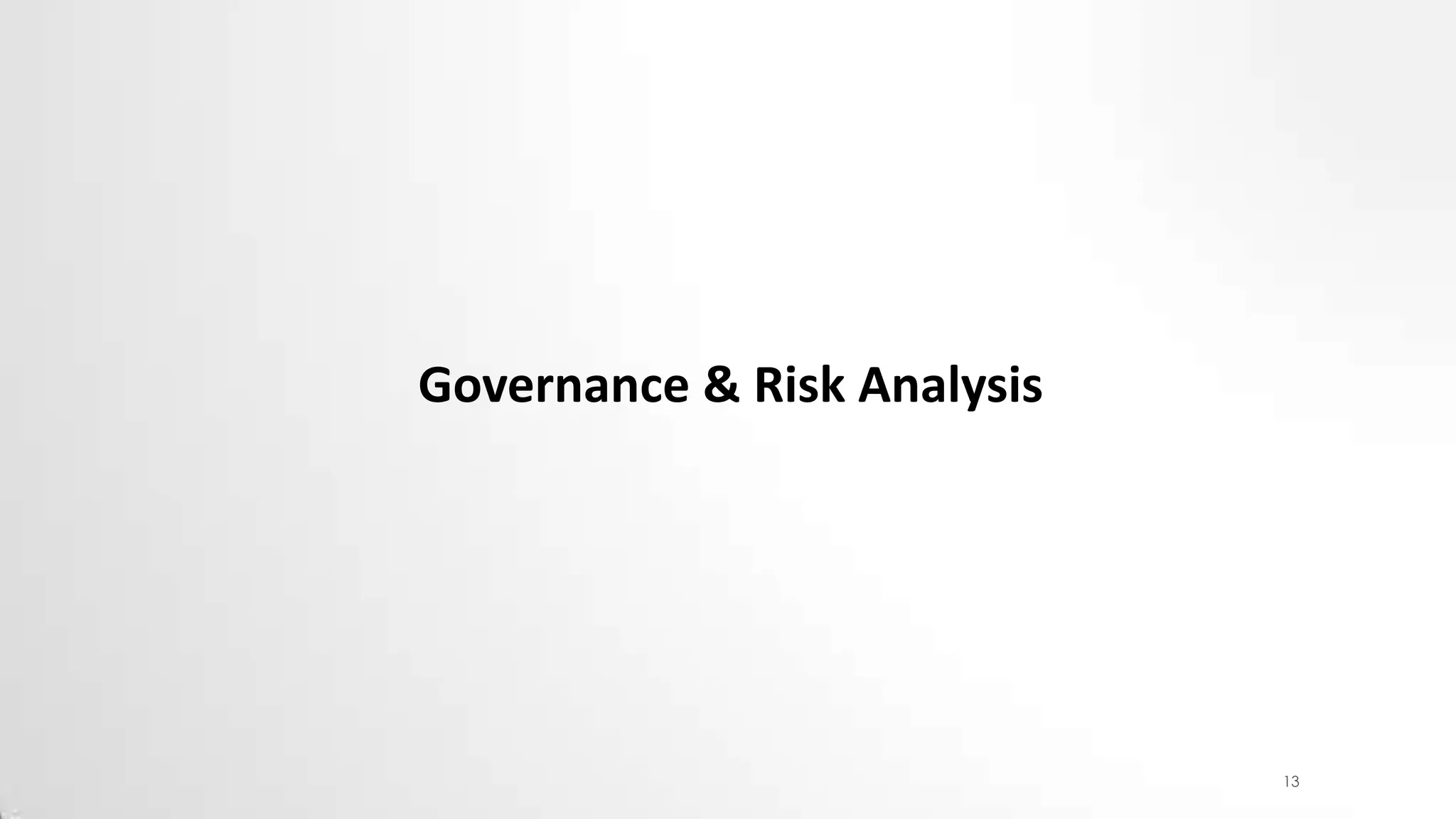 Governance & Risk Analysis

13

 