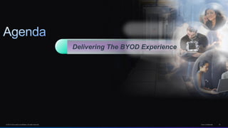 © 2013 Cisco and/or its affiliates. All rights reserved. Cisco Confidential 10
Delivering The BYOD Experience
 
