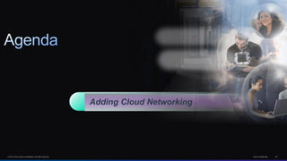 © 2013 Cisco and/or its affiliates. All rights reserved. Cisco Confidential 40
Adding Cloud Networking
 
