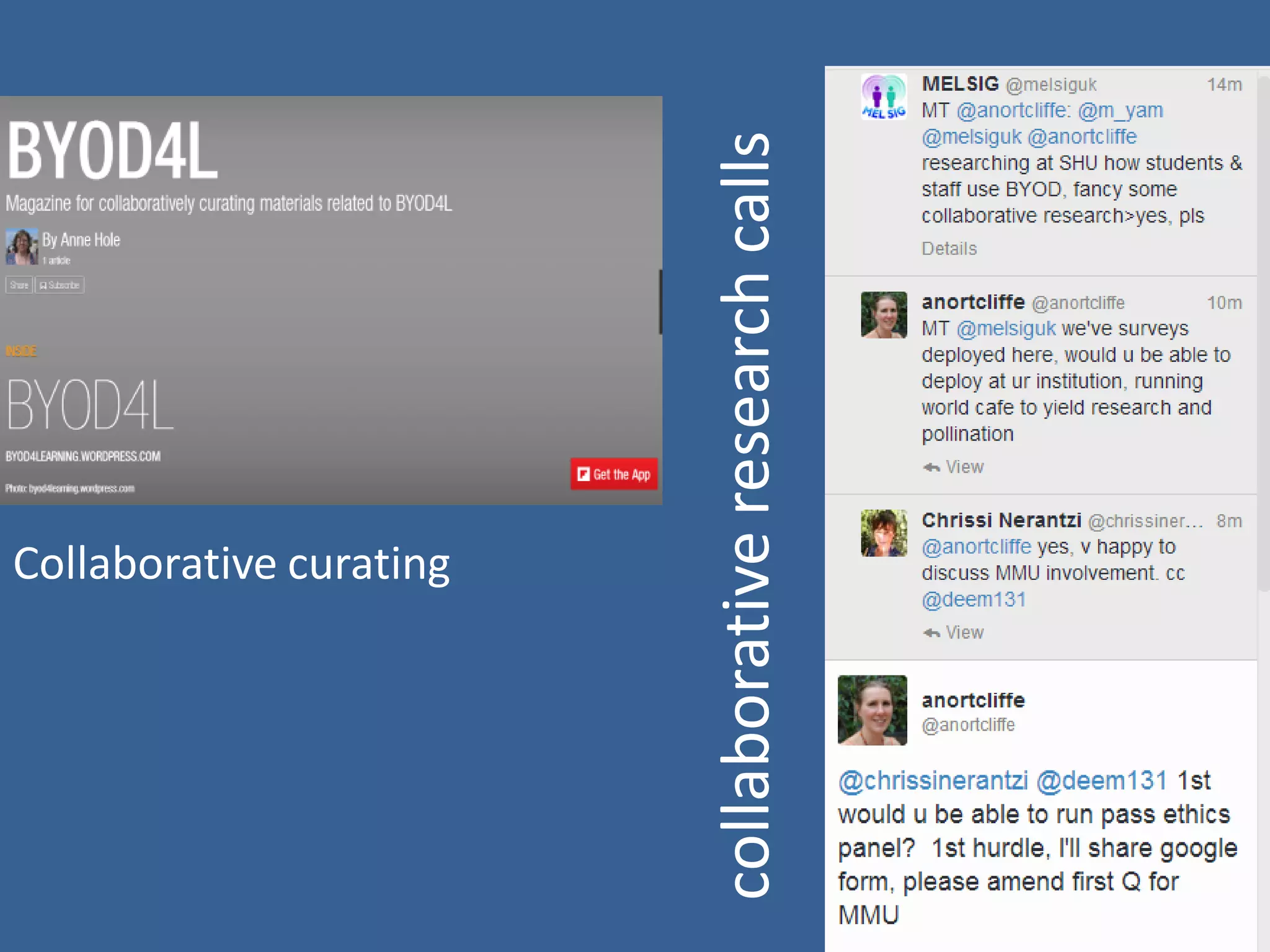 collaborative research calls

Collaborative curating

 