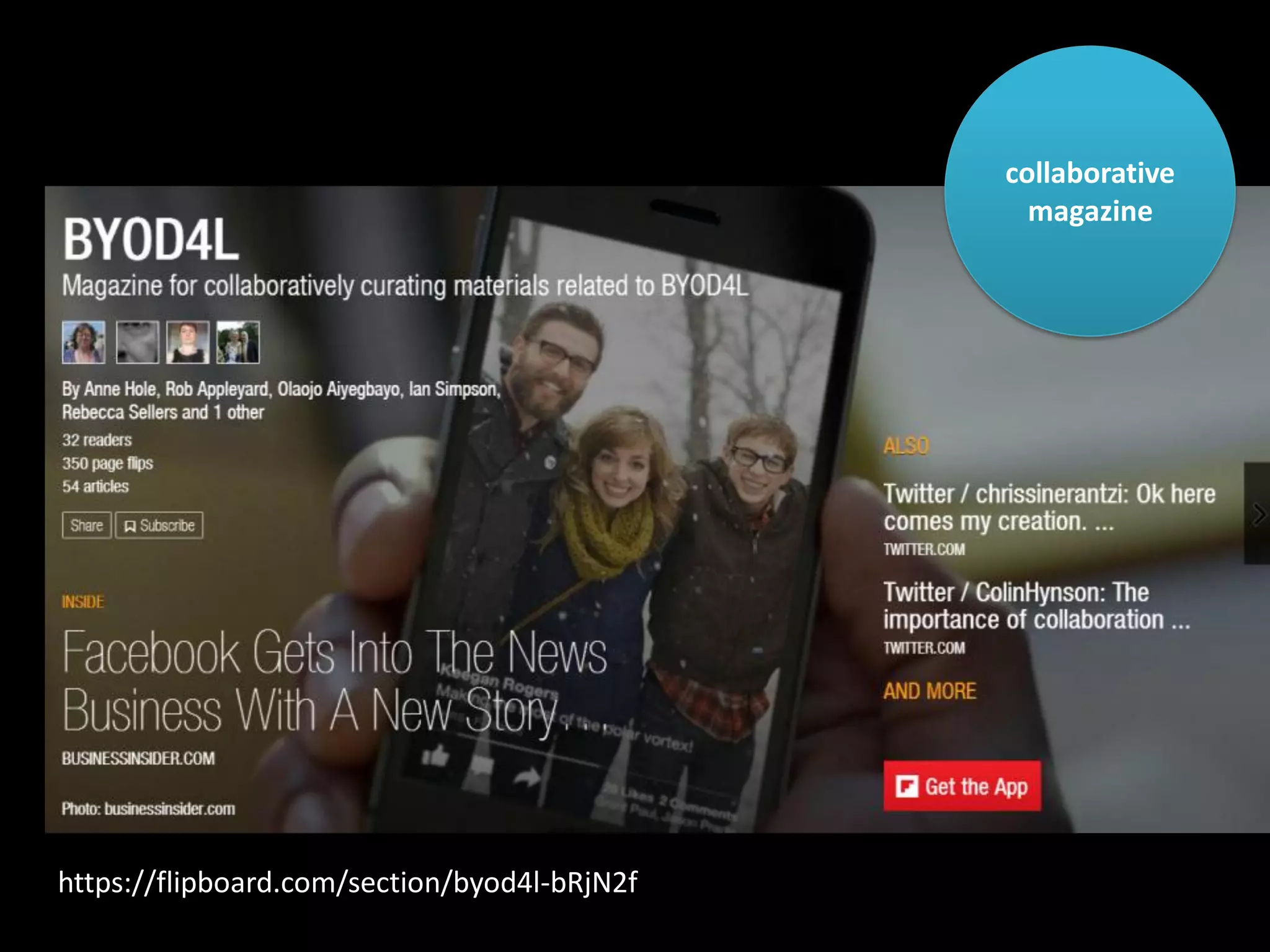 collaborative
magazine

https://flipboard.com/section/byod4l-bRjN2f

 
