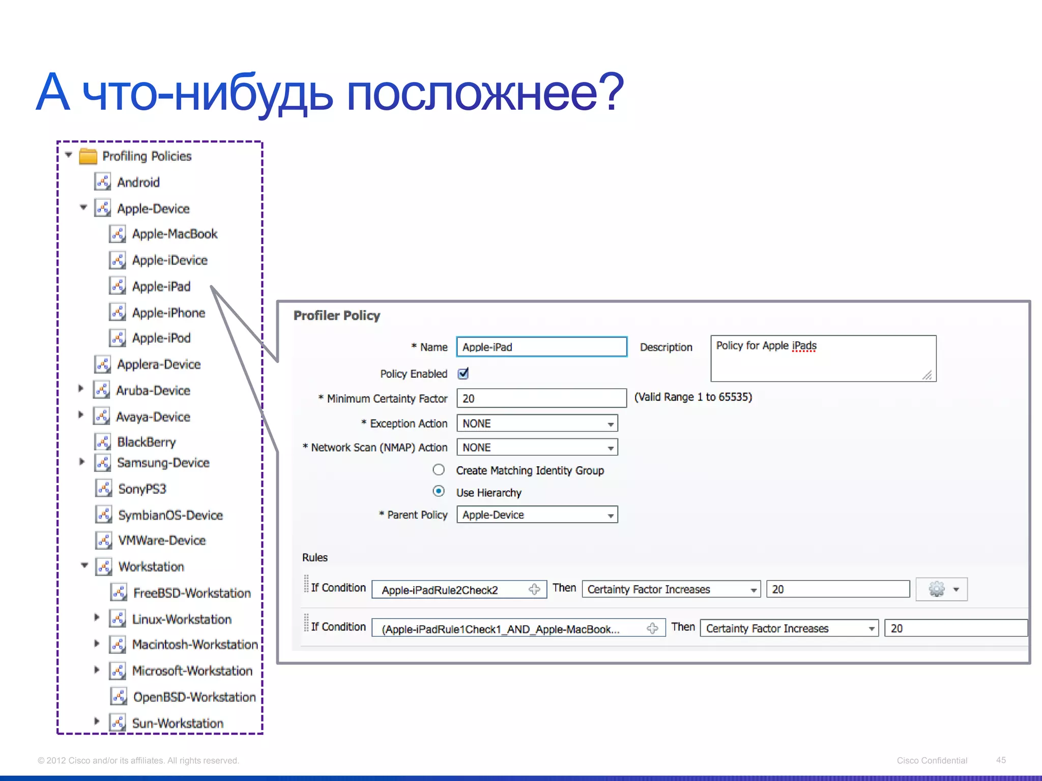 © 2012 Cisco and/or its affiliates. All rights reserved.   Cisco Confidential   45
 