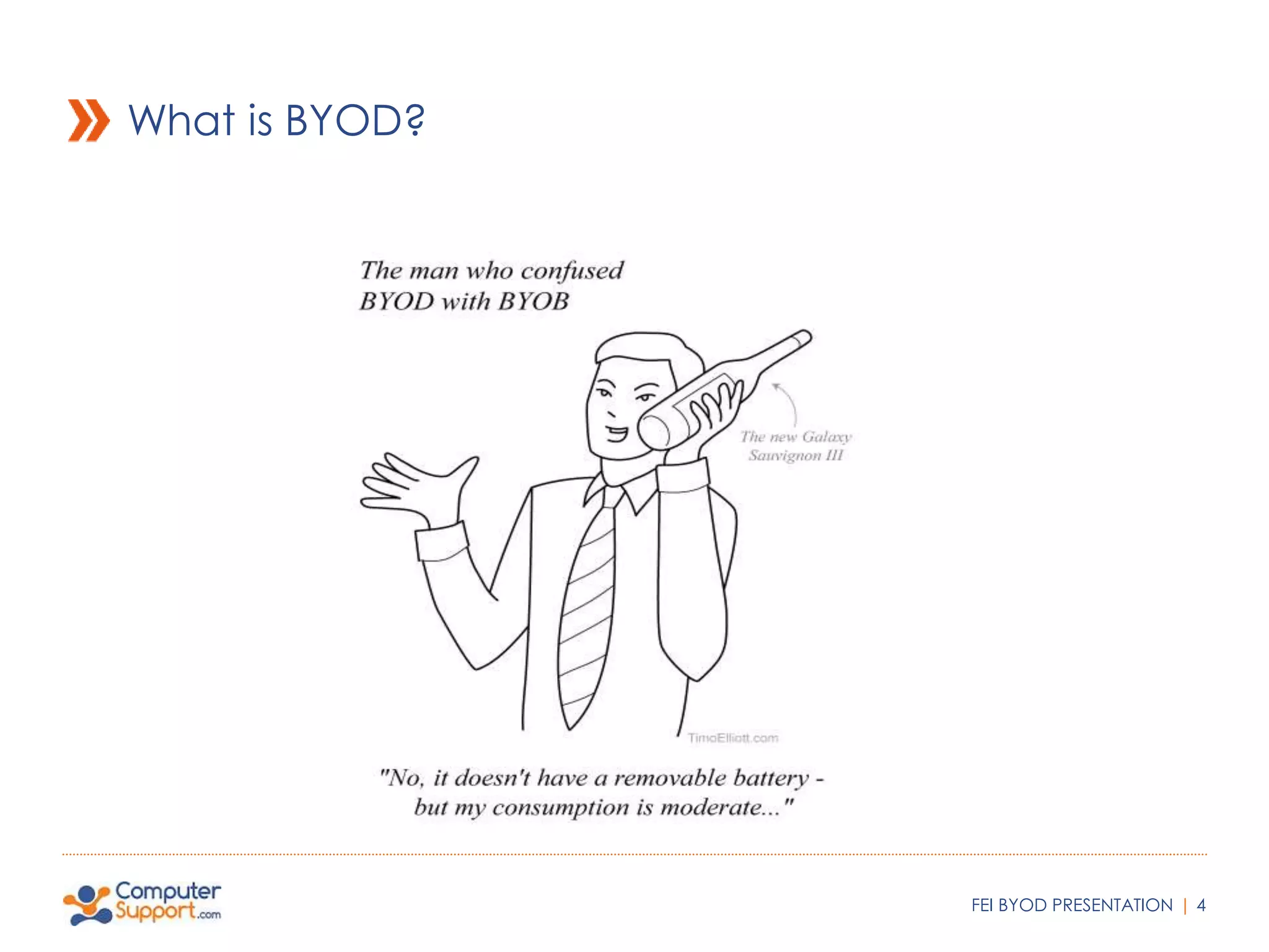 What is BYOD? 
FEI BYOD PRESENTATION | 4 
 