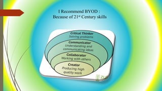 I Recommend BYOD :
Because of 21st Century skills
 