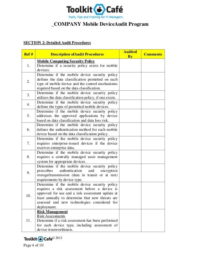 audit program byod security audit program audit program byod security audit program