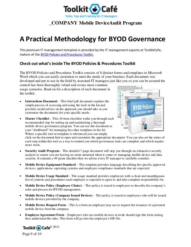 byod security audit program