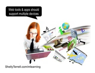 Web tools & apps should
support multiple devices
ShellyTerrell.com/mlearning
 