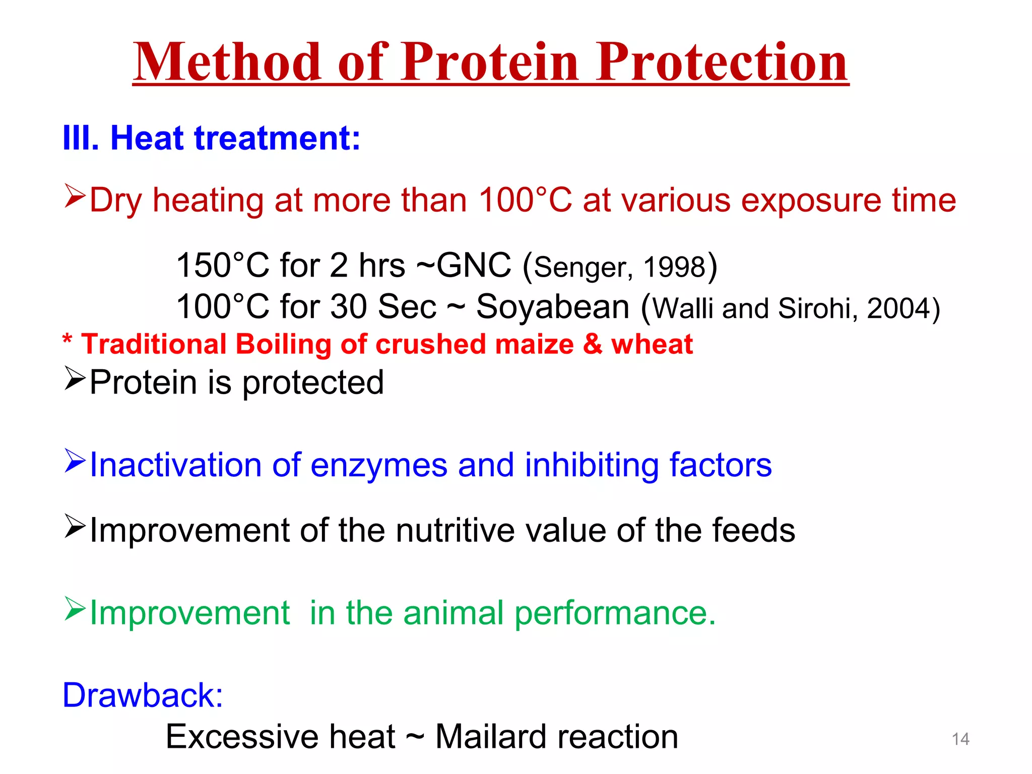 Bypass fat and bypass protein in livestock feeding PPT