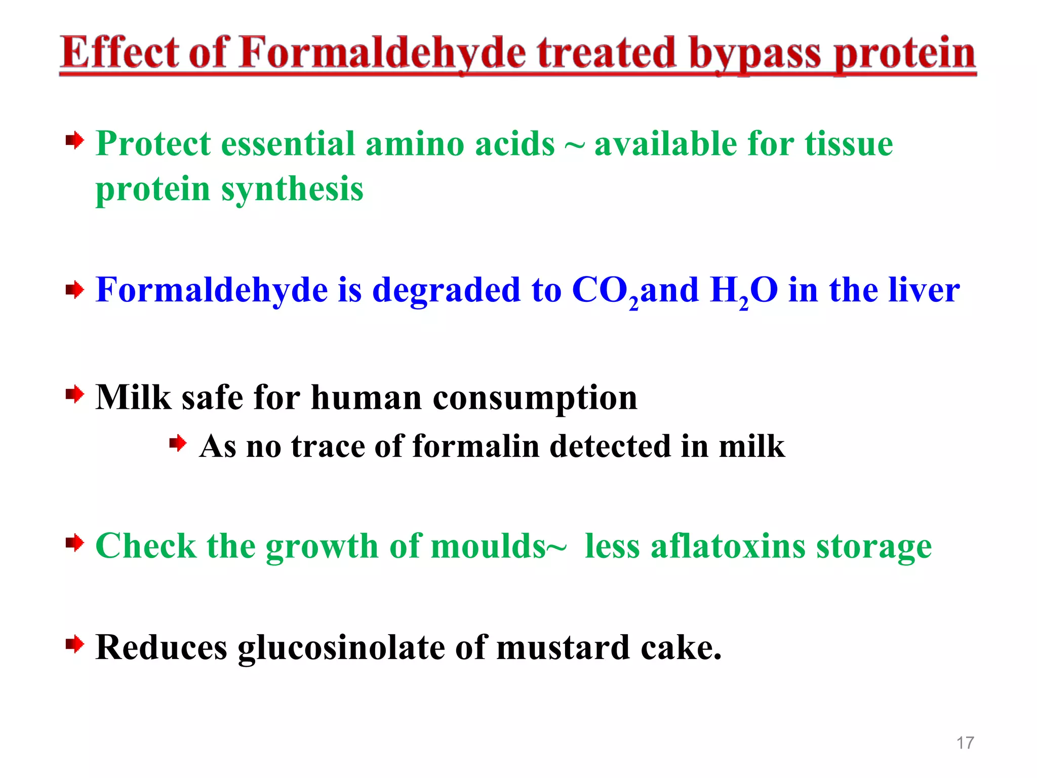 Bypass fat and bypass protein in livestock feeding PPT