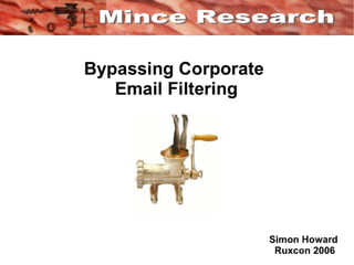Bypassing Corporate Email Filtering