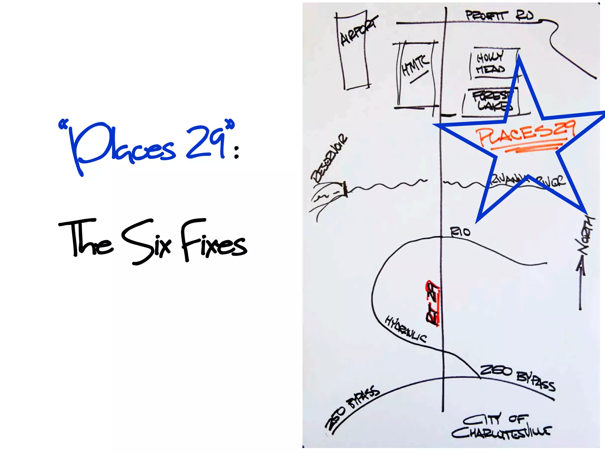 “Places 29”:
The Six Fixes
 