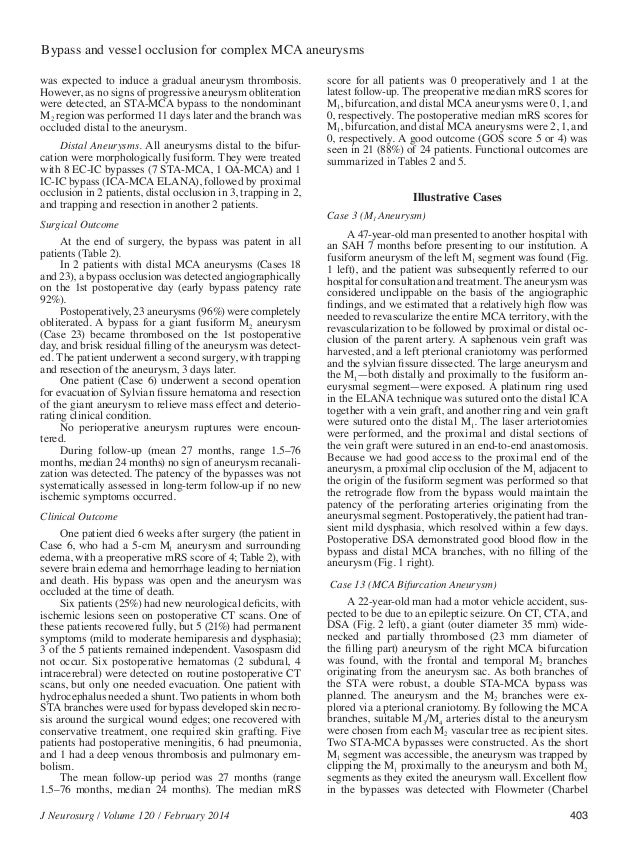 conversion 8.33 table aneurysms Bypass cerebral middle artery for complex surgery conversion 8.33 table aneurysms Bypass cerebral middle artery for complex surgery
