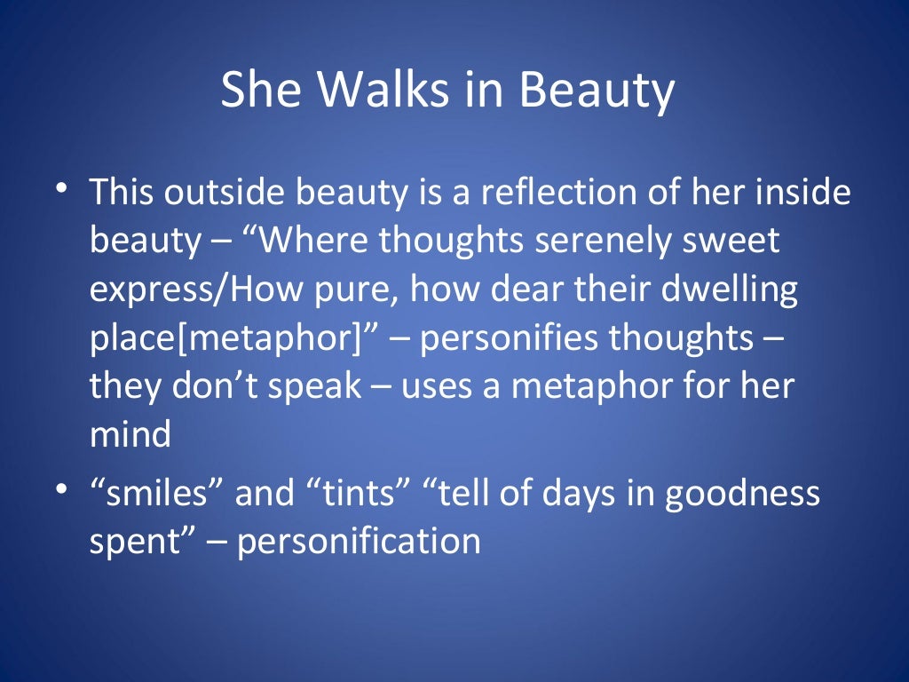 Byron She Walks in Beauty Byron She Walks in Beauty