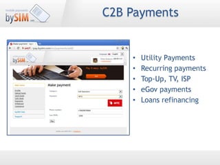bySIM Mobile Payments