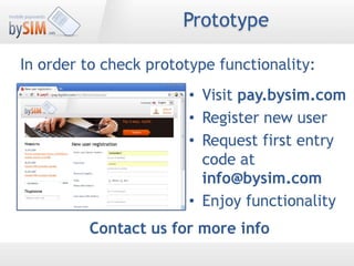 bySIM Mobile Payments