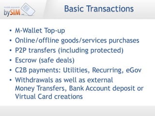 bySIM Mobile Payments