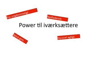 For	
  u

eligt	
  	
  
m
gdom
n

	
  

	
  

Nedlade
nd

e	
  	
  

Power	
  'l	
  iværksæ.ere	
  	
  
	
  
Duracel-­‐ag'gt.	
  

	
  	
  

 