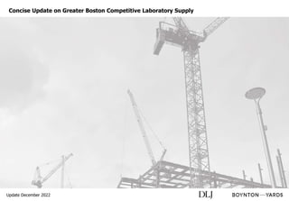 Update December 2022
Concise Update on Greater Boston Competitive Laboratory Supply
 