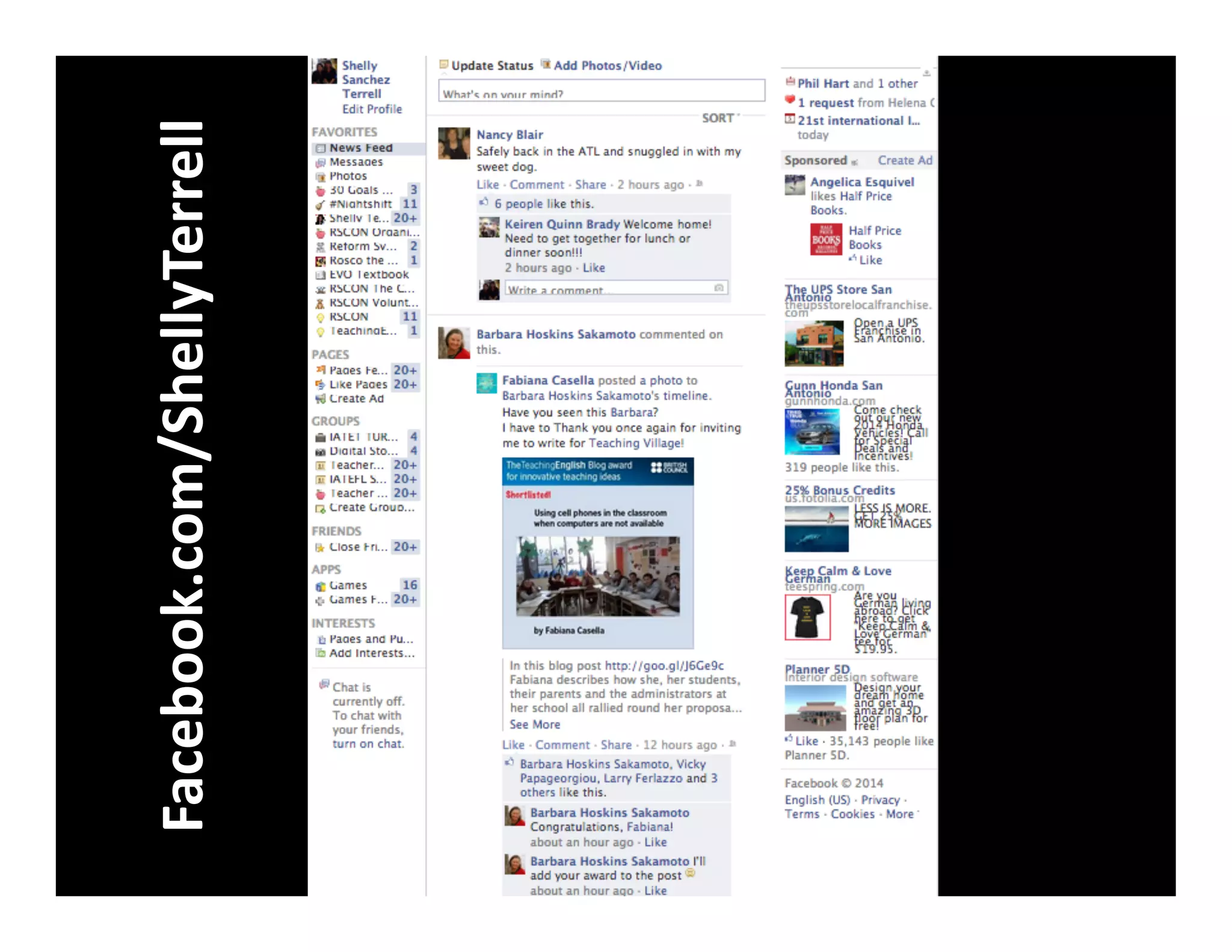 Facebook.com/ShellyTerrell	
  
 