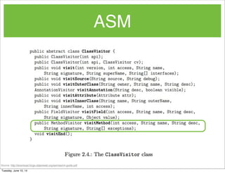 Bytecode manipulation with Javassist and ASM Slide 103