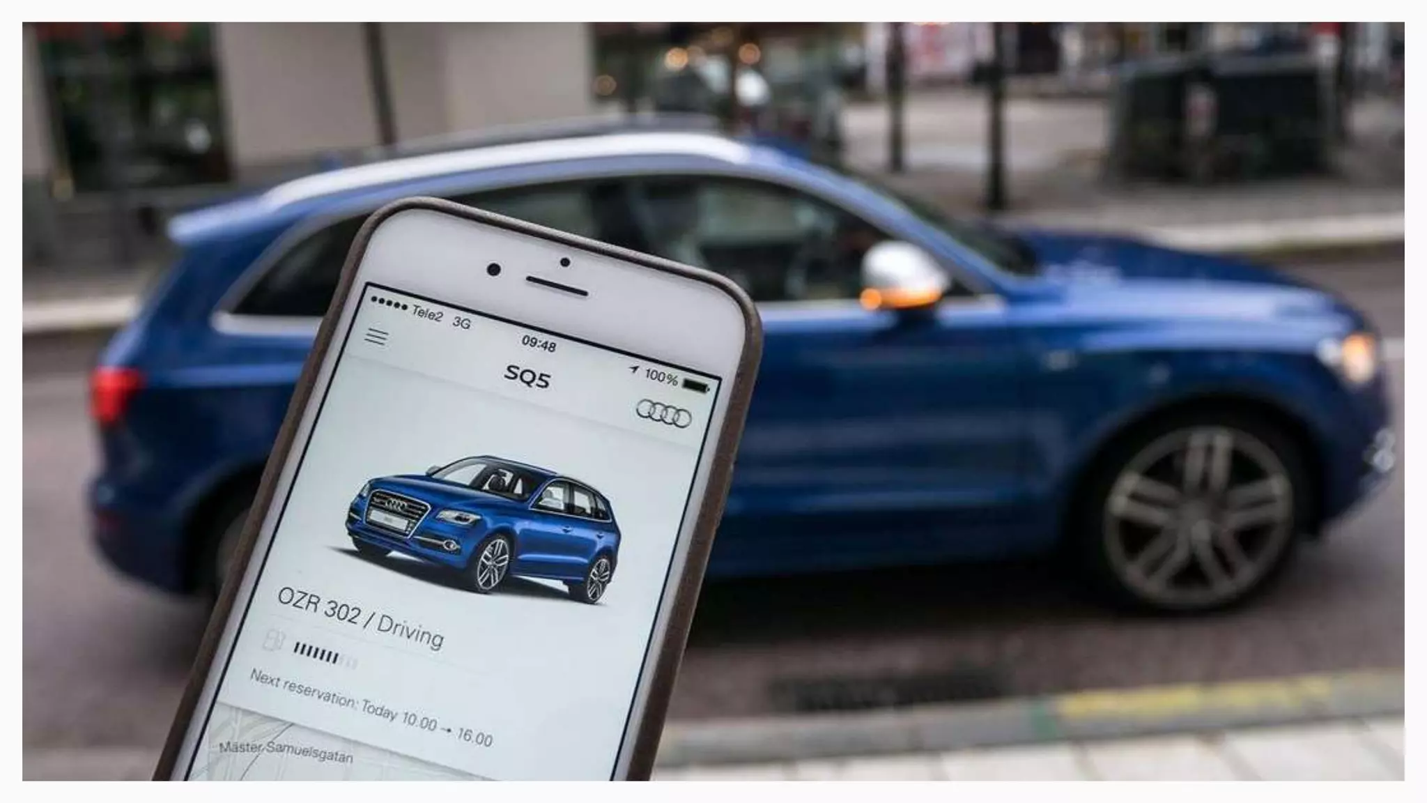 Another example is from Audi in Germany, where they’re letting
groups of users share the same car and schedule when they need
it through an application.
 