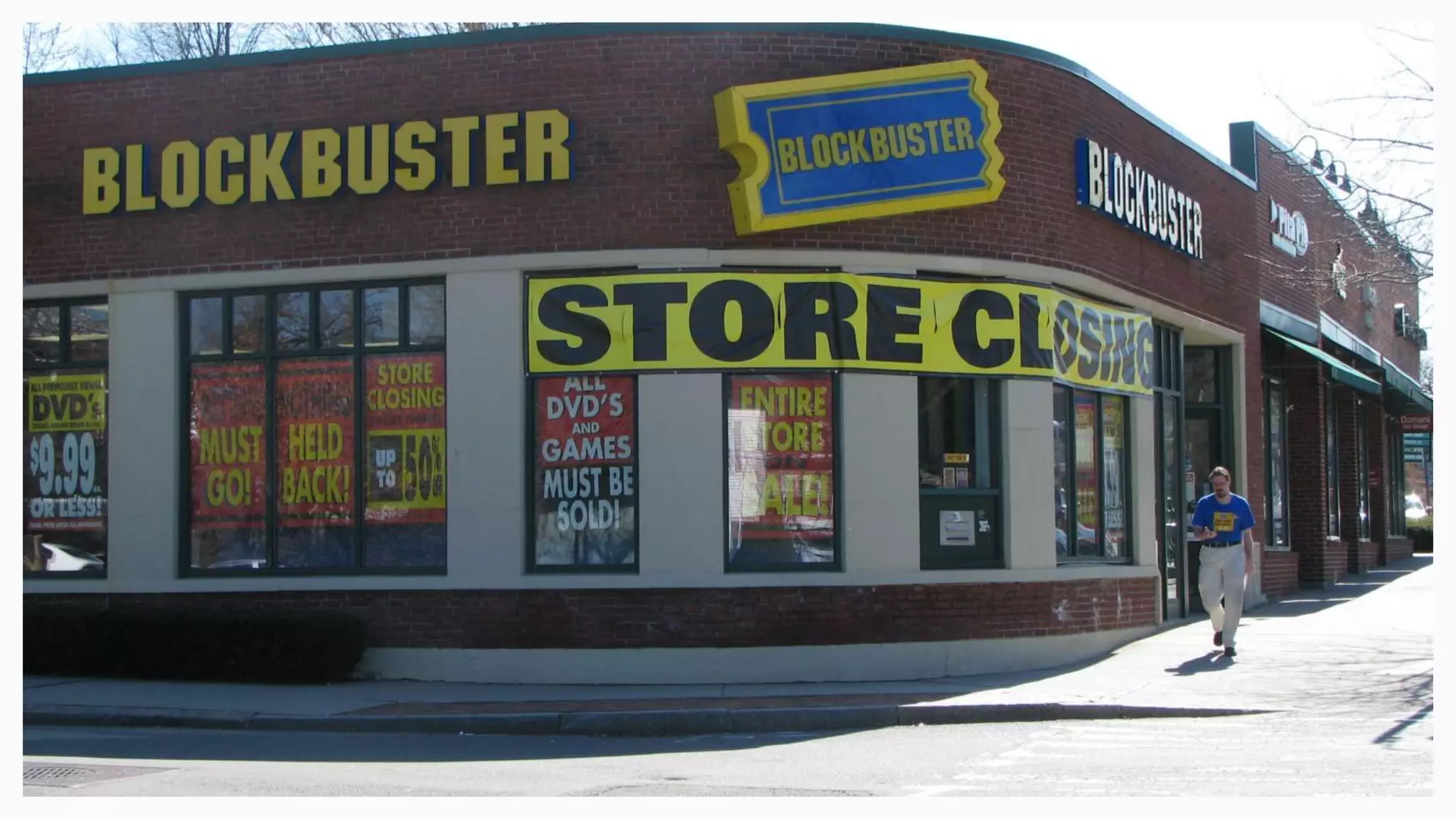 In much the same way as Borders didn’t understand that
its purpose was to enable people to read (rather than sell
books), Blockbuster didn’t understand that they weren’t
renting DVDs, they were enabling people to watch
movies.
 