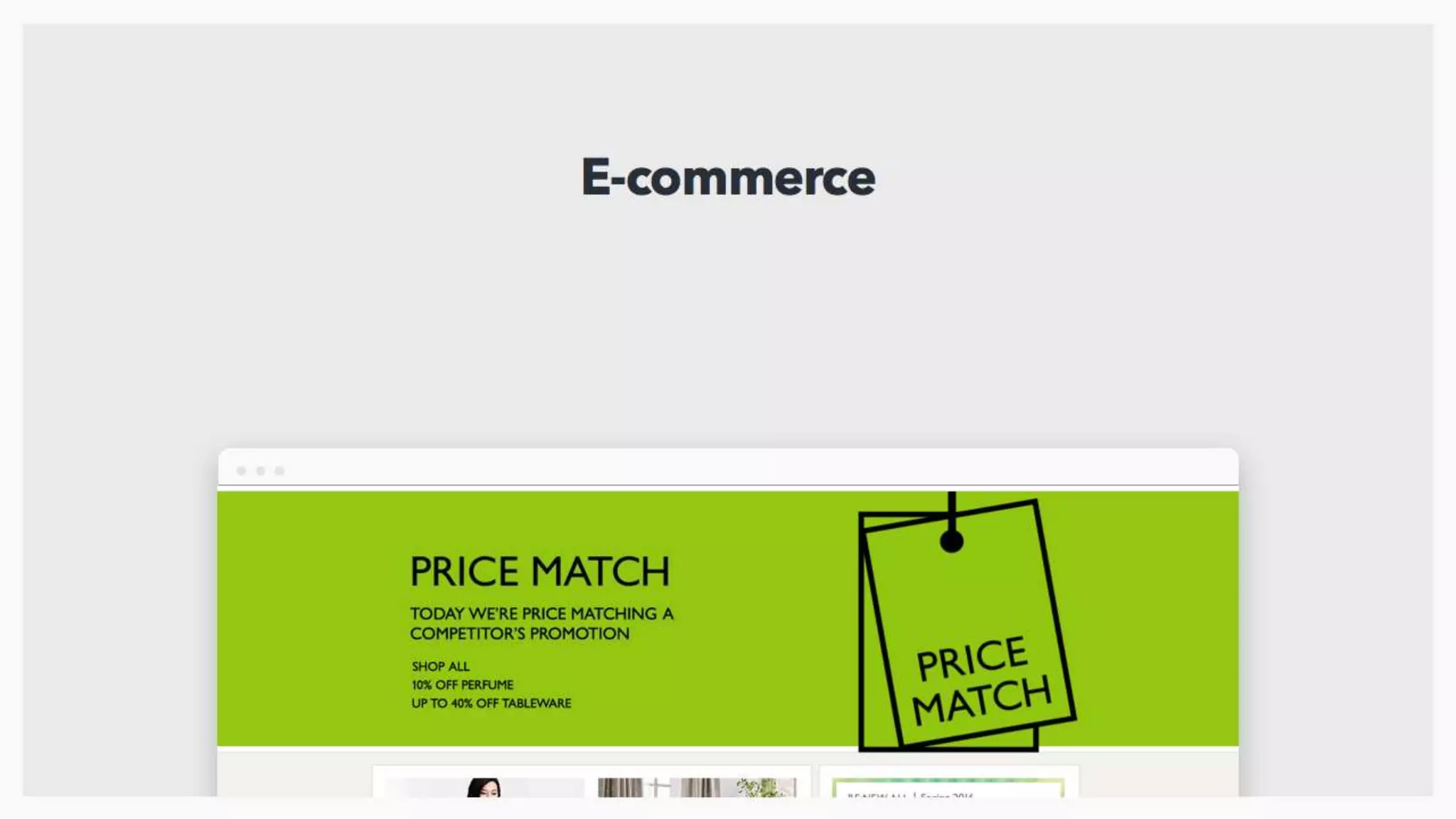 So - I’d imagine that most retailers in this room are able to sell online, and have a solid
e-commerce offer?
 