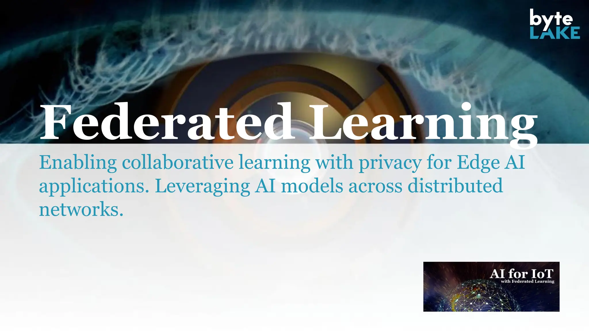 Federated Learning
Enabling collaborative learning with privacy for Edge AI
applications. Leveraging AI models across distributed
networks.
 