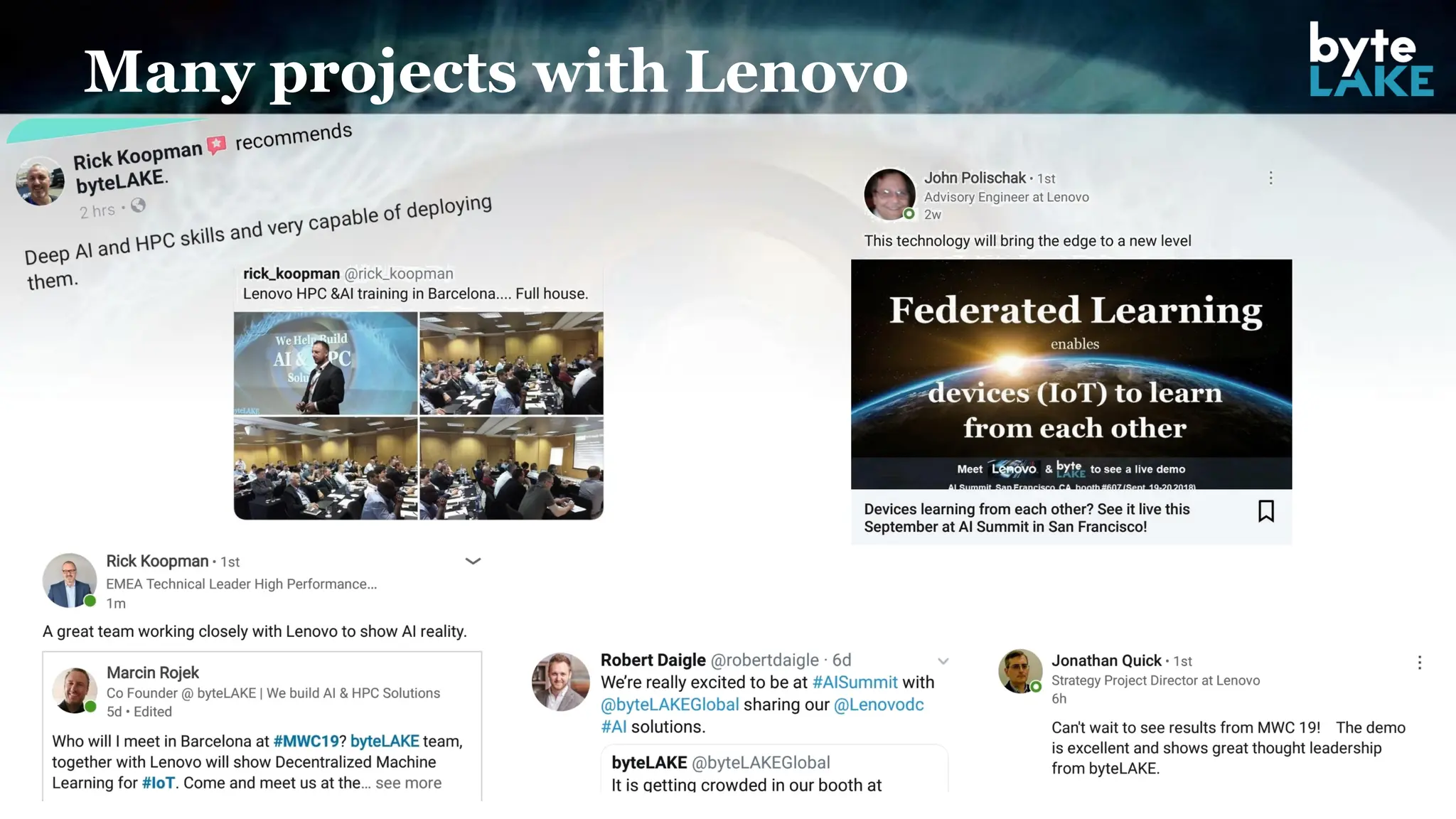 Many projects with Lenovo
 