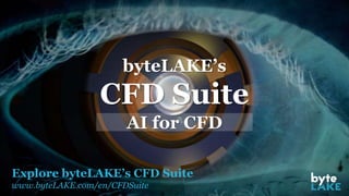 Explore byteLAKE’s CFD Suite
www.byteLAKE.com/en/CFDSuite
byteLAKE’s
CFD Suite
AI for CFD
 