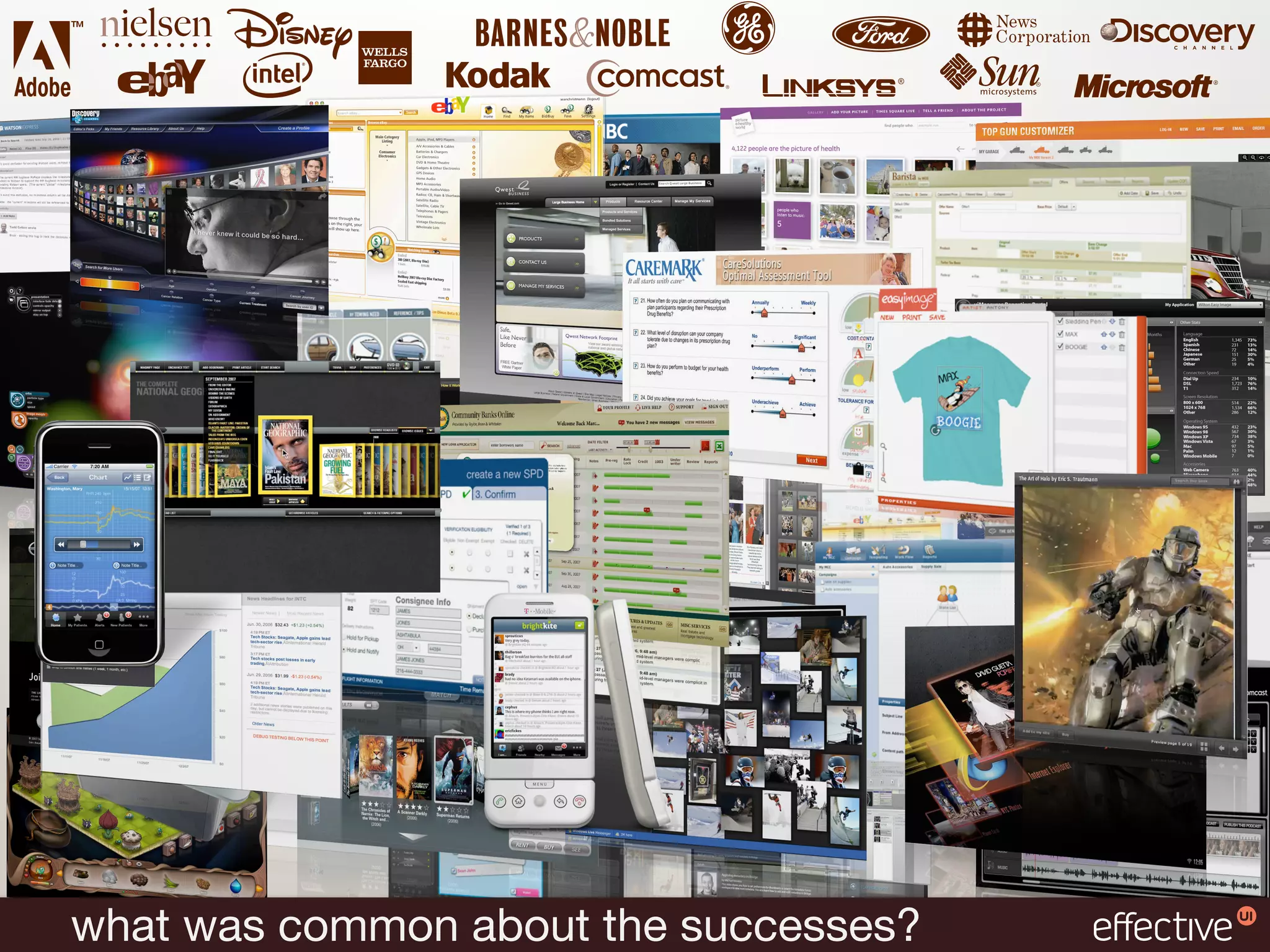 what was common about the successes?
 