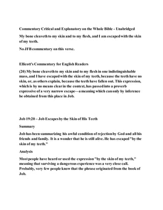 By The Skin Of Your Teeth