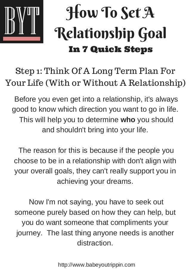 How To Set A Relationship Goal In 7 Quick Steps