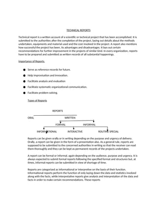 Report writing for Graduation level students | DOCX