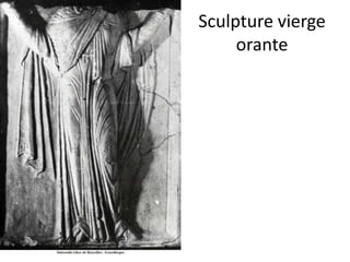 Sculpture vierge orante 
