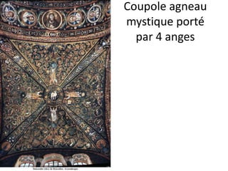 Coupole agneau mystique porté par 4 anges