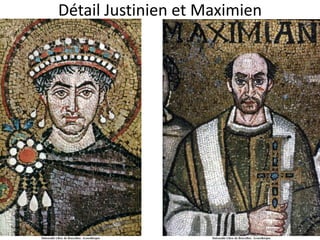 Détail Justinien et Maximien