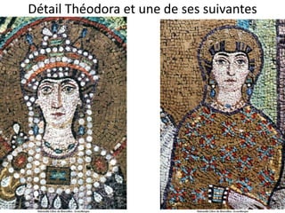 Détail Théodora et une de ses suivantes