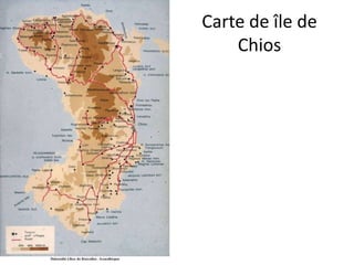 Carte de île de Chios