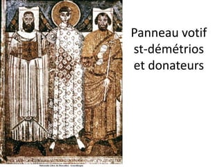 Panneau votif st-démétrios et donateurs